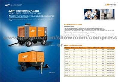 High Performance 110kw Diesel Engine Driven Screw Air Compressor