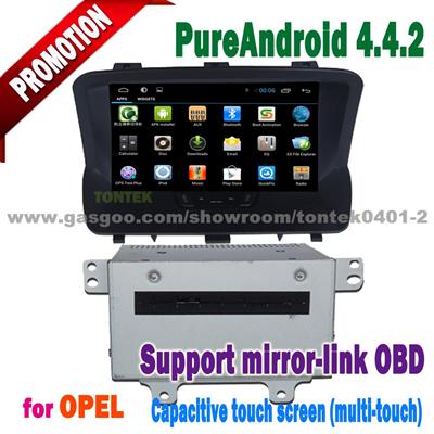 New android 4.4.2 version gps player for buick encore car dvd with wifi 3G BT radio SWC mirror link