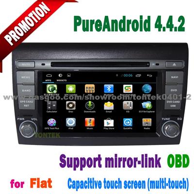 Pure Android 4.4.2 Car Dvd Player For Fiat Bravo With Wifi 3G Gps BT Radio DVD SWC Mirror Link