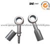 Stainless Steel Braided PTFE Brake Hose Crimped Banjo Fitting With Bamboo Core Nipple