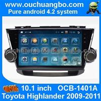 Ouchuangbo Android 4.2 Toyota Highlander 2009-2011 Sat Navi Head Unti Support 1024*600 Capacitive