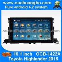 Ouchuangbo Android 4.2 Toyota Highlander 2015 DVD Radio Support 4 Core BT MP4 Media Player