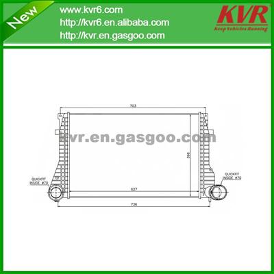 Auto Aluminum Intercooler Suitable For SEAT/ VOLKSWAGEN OEM 1J0.145.803 H