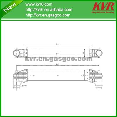 High Performance All Aluminum Charge Air Cooler Suitable For FORD/SEAT/VOLKSWAGEN OEM 95VW9L440AA