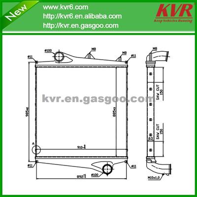 Heavy Duties Intercooler Suitable For VOLVO Truck OEM 85003231