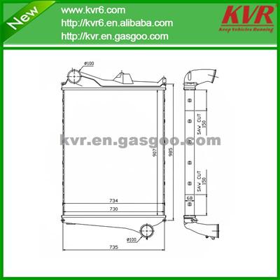 Bar Charge Air Cooler Suitable For VOLVO TRUCKS OEM 20566842