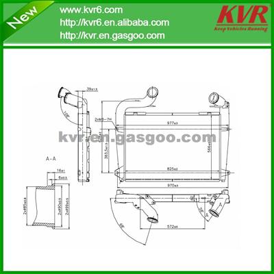 Aluminium Alloy Universal Intercooler Suitable For SCANIA TRUCKS OEM 1817893