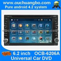 Ouchuangbo Android 4.2 Universal Car DVD Radio Stereo 6.2 Inch Support Steering Wheel Control MP3