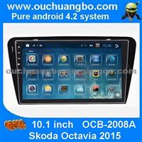 Ouchuangbo Android 4.2 Autoradio DVD Gps Skoda Octavia 2015 With 10.1 Inch Big Screen AUX USB SD