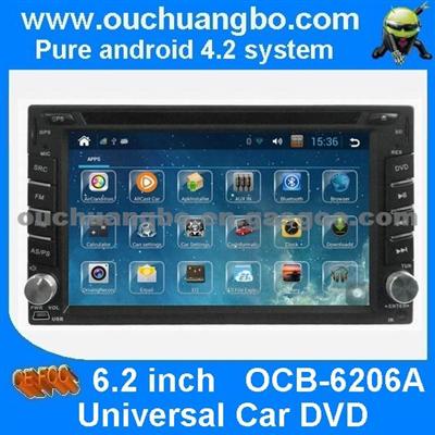 Ouchuangbo Android 4.2 Universal Car DVD Radio Stereo 6.2 Inch Support Steering Wheel Control MP3