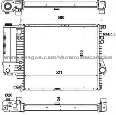 Radiator For BMW BMW 5 Series E39 520i, 523i, 528i,520i; 5 Touring 523i OE 17111740699
