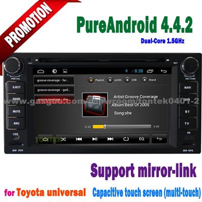 For Toyota Universal 2 Din Car Dvd Player 6.2 Inch With CE/ROHS Certificates