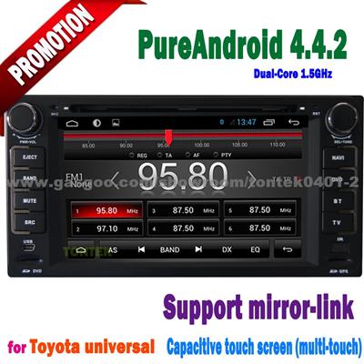 OEM Toyota Universal 2 Din Car Dvd Player With Wifi 3G GPS Mp3 BT SWC Mirror Link Tontek