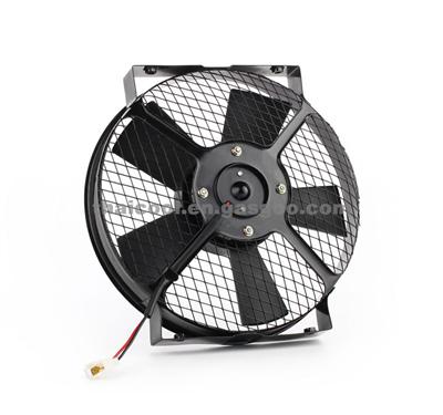 10 Inch 24V Car Radiator Condenser Fan Auto Cooling Fan 5 Straight Blades Axial Fan 255.C1B-24X