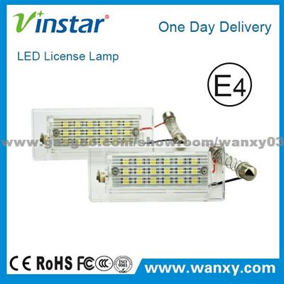 X5 LED License Lamp X3 LED Number Plate Lamp For BMW X5 X3 With E-Mark