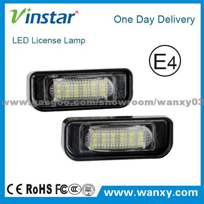 High Quality Benz W220 LED License Lamp S-Class LED Number Plate Light Benz Auto Light With CE &E4