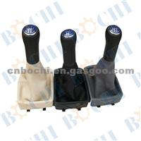 5 Or 6 Speed Gear Shift Knob Black Leather Boot For VW