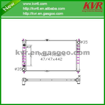 Brazed Aluminum Radiator FOR KIA CARNIVAL 2.9CRDI/SEDONA 2.9CRDI NISSENS 66619