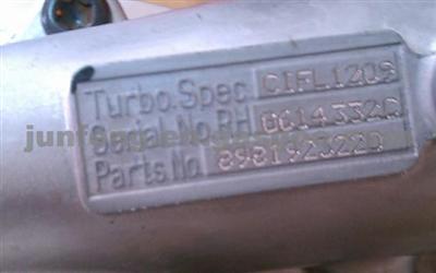 RHG6 Turbo 8980025600 8981923220 VA570106 For Isuzu 6UZ1T Engine