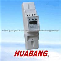 Single Phase DIN Rail Muti-Function Energy Meter V A KW COS HZ Scroll Display