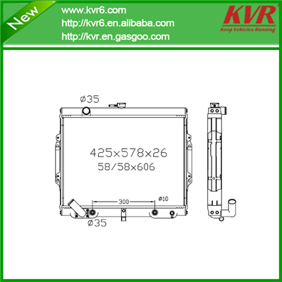 Aluminum Radiator FOR MITSUBISHI 89-89 Raider / 89-91 Montero DPI 1384