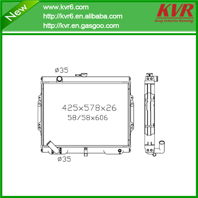 Mechanical Auto Radiator FOR MITSUBISHI 89-89 Raider / 89-91 Montero DPI 1384