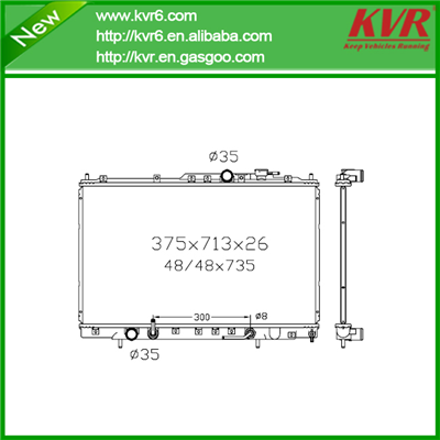 Auto Aluminum Radiator FOR MITSUBISHI 99- Galant OEM MR312229