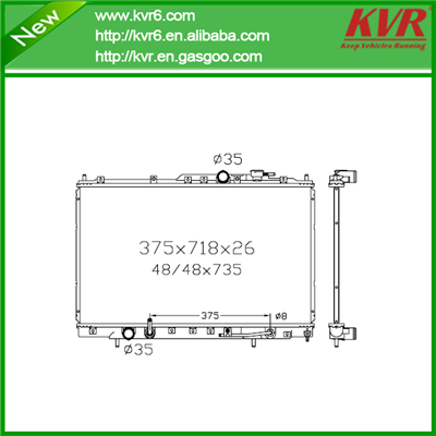 High Performance Auto Radiator FOR MITSUBISHI 03- Galant 3.0 DPI 2721