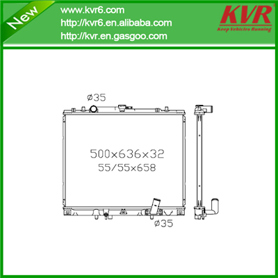 Auto Aluminum Radiator FOR MITSUBISHI 96- Challenger / 01- L200 OEM MR258668 / MR258669/MR571147