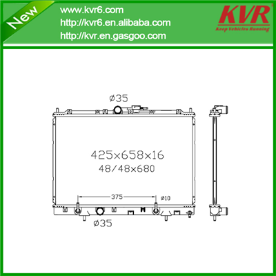 Brazed Auto Radiator FOR MITSUBISHI 98- Pajero OEM MR373172