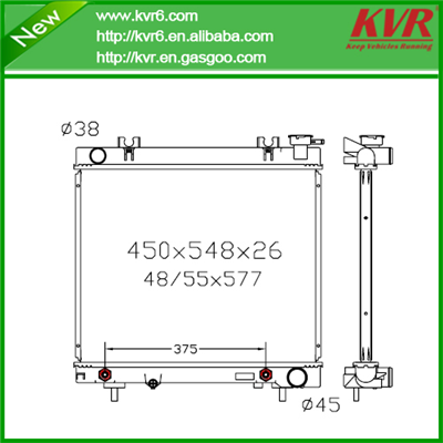 Radiator Factory FOR MITSUBISHI 06- Raider LS 4.7L V8 , 05- Dodge Dakota DPI 2847/2883