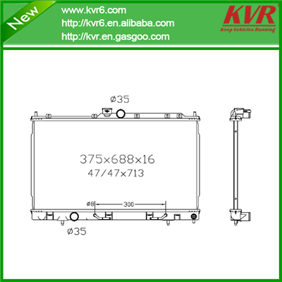 Mechanical Car Radiator FOR MITSUBISHI 02-07,Lancer 2.4L4 DPI2970