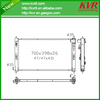 Assy Radiator FOR MITSUBISHI 08- Outlander 3.0 V6 OEM 1350A050