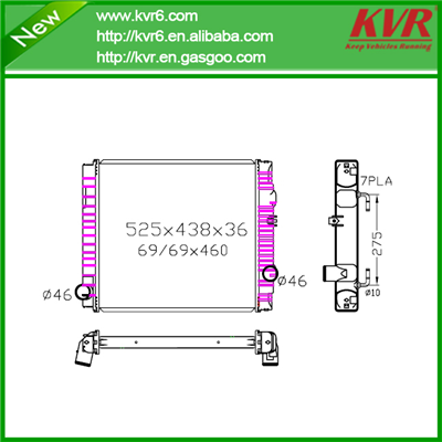 Auto Aluminum Radiator FOR MITSUBISHI 02-FUSO CANTER OEMME406624