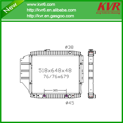 Automobile Radiator FOR FORD 92-98 E Series Van DPI 1455