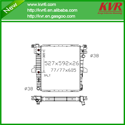 Radiator Manufacturers China FOR FORD 00-01 Mountaineer / Explorer DPI 2308