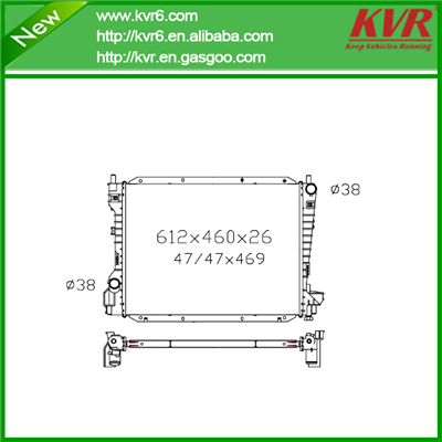 Brazed Aluminum Radiator FOR FORD 00- S Type --- NISSENS 66703