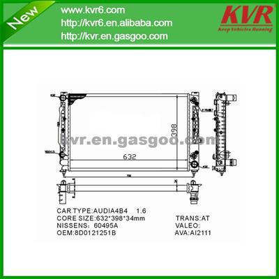 Auto Cool Radiator FOR AUDI A4 2.8i 30V-M OEM 8D0121251B