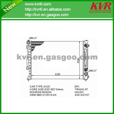 Brazed Auto Radiator FOR AUDI A6 Avant (4B, C5) OEM 4B0121251A /AK