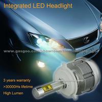 3600LM H4 LED Headlights Bulbs With Two Cree LEDs , White Headlight Bulbs