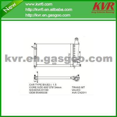Cooling Radiator FOR CITROEN BX Break (XB-_) OEM 95495038
