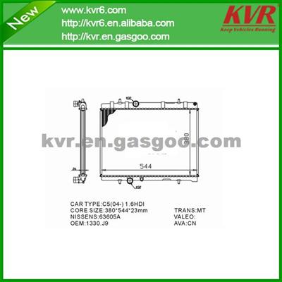 High Performance Auto Radiator FOR CITROEN C5(04-) OEM 1330J9