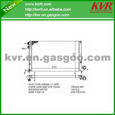 Auto Engine Cooling Radiator FOR PEUGEOT 406 (8B) 1.9 D OEM 133014/1331P4