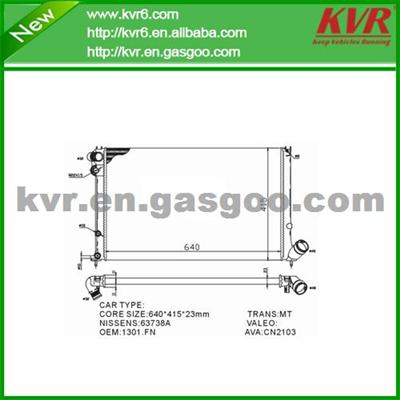 Radiator Manufacturers China FOR PEUGEOT 406 (8B) 2.0 16V OEM 63738A