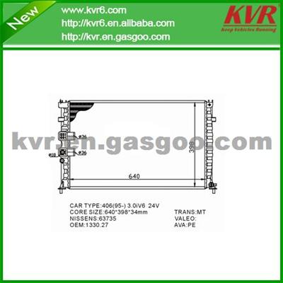 High Quality Auto Radiator FOR PEUGEOT 406 Break (8E/F) OEM 133027