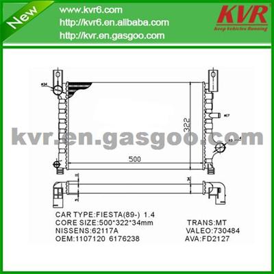Mechanical Aluminum Radiator FOR FORD Fiesta III 1.8d-M OEM 7138824