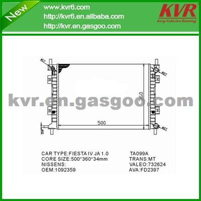 Passenger Car Radiator FOR FORD FIESTA IV 1.6 16V OEM 1092359