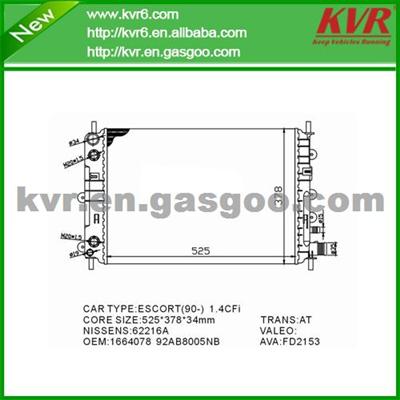 Mechanical Aluminum Radiator FOR FORD ESCORT Mk V Estate (GAL, AVL) OEM 1664078/92AB8005NB