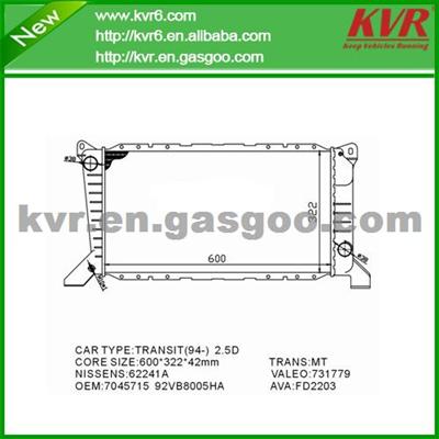 Mechanical Auto Radiator FOR FORD TRANSIT Box (E_ _) 2.5 DI (EAL, EAS) OEM 94VB8005HA