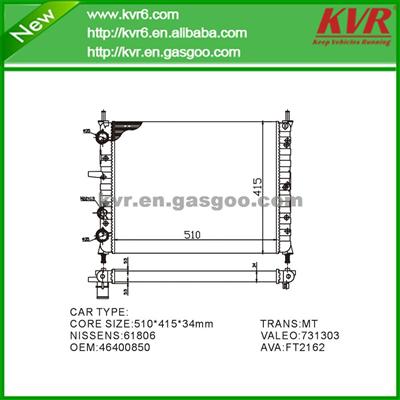 Car Radiator FOR FIAT OEM 46736953/46400850